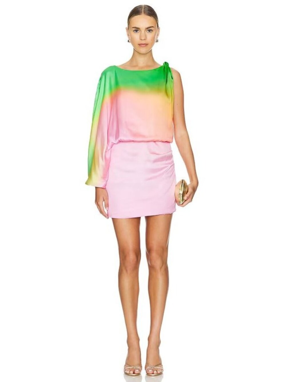 Baobab Dolly Asymmetric Mini Dress Mil Colores Womens Size Small
